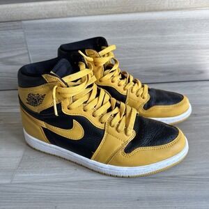 Nike Air Jordan 1 Retro OG High Pollen 555088-701 Yellow And Black Shoes Men's 8